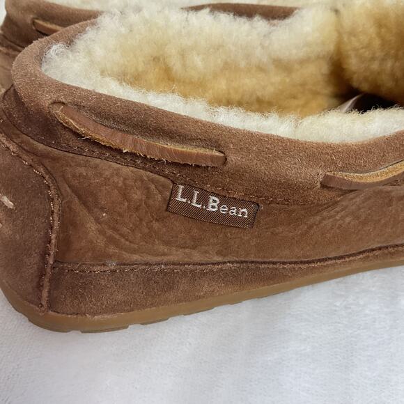 L.L. Bean Brown Shearling Lined Loafers main image 11